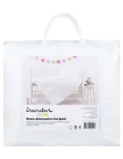 Dreamaker Baby Down Alternative Microfibre Cot Size Quilt in White