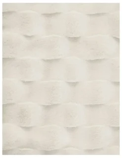 Dreamaker Basketweave Faux Fur Throw Blanket in Cream