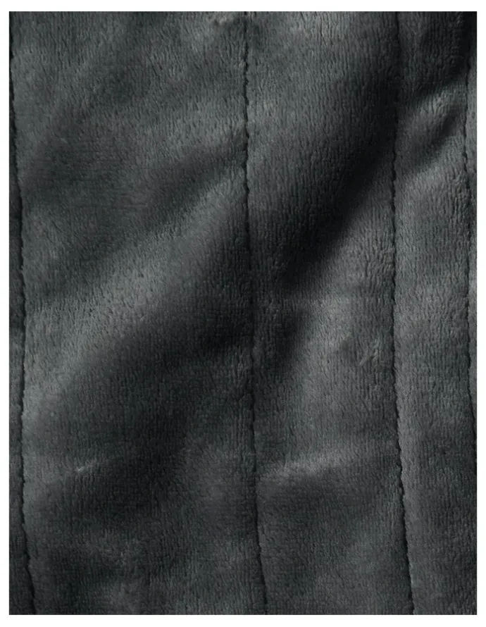 Dreamaker Chunky Embossed Fleece Heated Throw in Charcoal