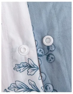 Dreamaker Daphne Pure Cotton Reversible Quilt Cover Set in White