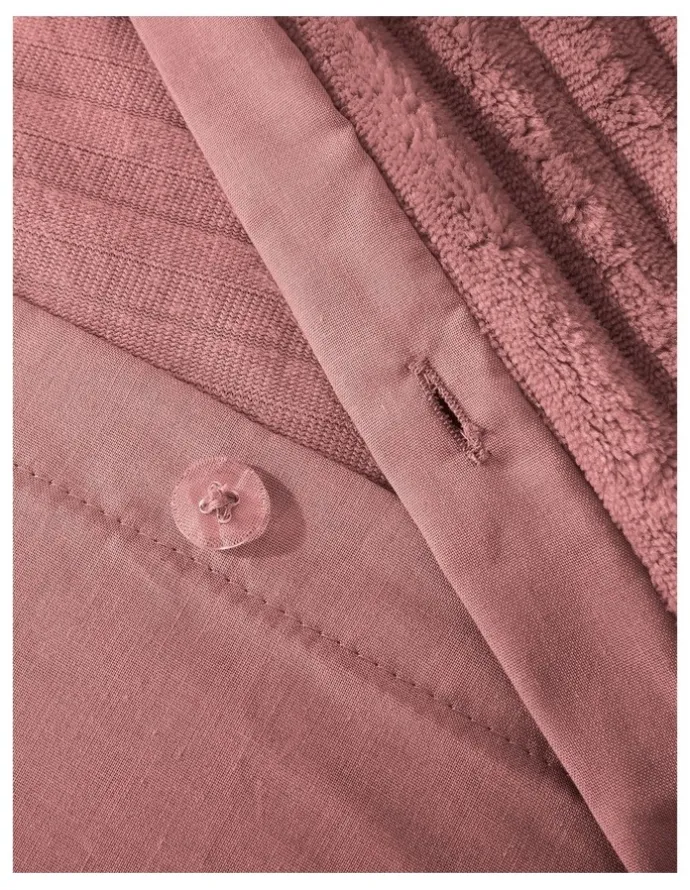 Dreamaker Embossed Teddy Fleece Quilt Cover Set in Blush