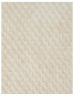 Dreamaker Emmett Textured Faux Fur Throw in Cream