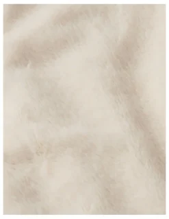 Dreamaker Emmett Textured Faux Fur Throw in Cream