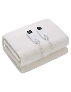 Dreamaker Fleece Top Multizone Electric Blanket in Beige