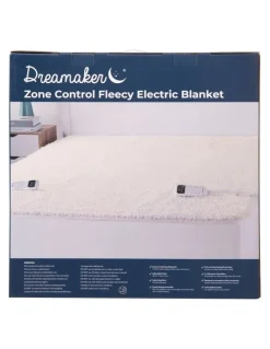 Dreamaker Fleece Top Multizone Electric Blanket in Beige