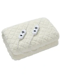 Dreamaker Pinsonic Sherpa Fleece Electric Blanket in Beige