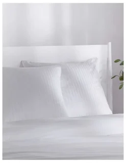 Dreamaker Premium Cotton European Pillow Protector 2 Pack 65x65cm in White