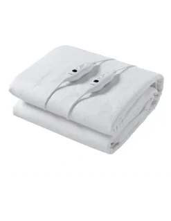 Dreamaker Pure Cotton Quilt Electric Blanket in White