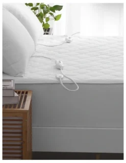Dreamaker Pure Cotton Quilt Electric Blanket in White