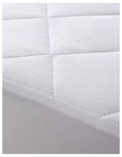 Dreamaker Quilted Cotton Cover Mattress Protector in White