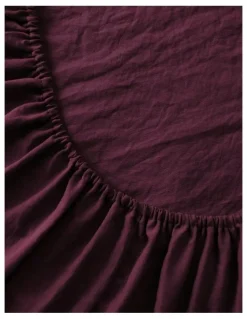 Dreamaker Superfine Washed Microfibre Combo Fitted Sheet Set in Cherry