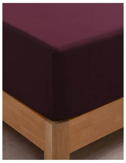 Dreamaker Superfine Washed Microfibre Combo Fitted Sheet Set in Cherry