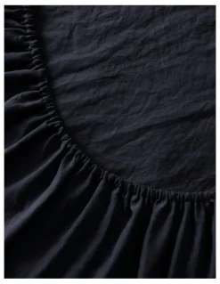 Dreamaker Superfine Washed Microfibre Combo Fitted Sheet Set in Navy