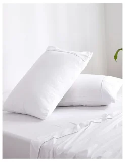 Dreamaker Superfine Washed Microfibre Combo Fitted Sheet Set in Ice Blue