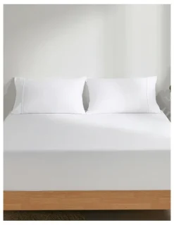 Dreamaker Superfine Washed Microfibre Combo Fitted Sheet Set in Ice Blue