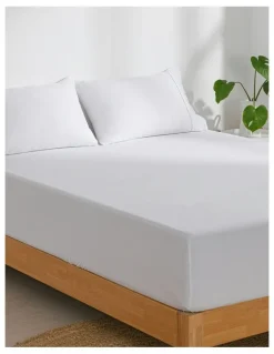 Dreamaker Superfine Washed Microfibre Combo Fitted Sheet Set in Ice Blue