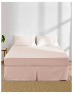 Dreamaker Superfine Washed Microfibre Pleated Valance in Blush Pink