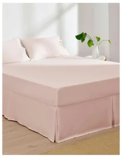 Dreamaker Superfine Washed Microfibre Pleated Valance in Blush Pink