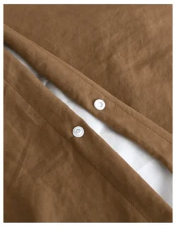 Dreamaker Superfine Washed Microfibre Quilt Cover Set in Rust