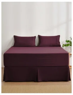 Dreamaker Superfine Washed Microfibre Pleated Valance in Cherry