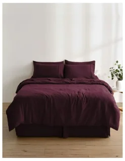 Dreamaker Superfine Washed Microfibre Pleated Valance in Cherry