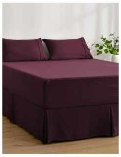Dreamaker Superfine Washed Microfibre Pleated Valance in Cherry