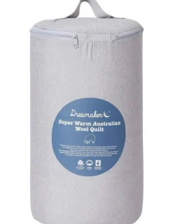 Dreamaker Super Warm 600gsm Australian Washable Wool Quilt in White
