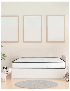 DreamZ Firm Spring Cot Mattress 13cm in White