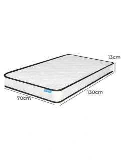 DreamZ Firm Spring Cot Mattress 13cm in White