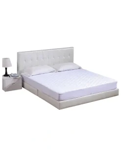 DreamZ Fully Fitted Waterproof Microfiber Mattress Protector King Single Size in White