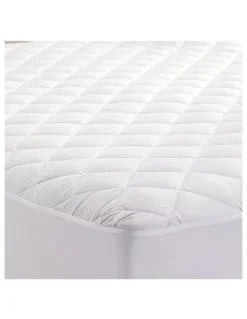 DreamZ Fully Fitted Waterproof Microfiber Mattress Protector King Single Size in White