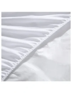 DreamZ Fully Fitted Waterproof Microfiber Mattress Protector King Single Size in White