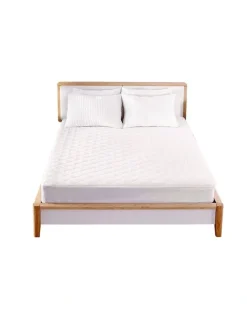 DreamZ Fully Fitted Waterproof Microfiber Mattress Protector King Single Size in White