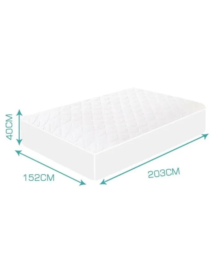 DreamZ Queen Fitted Waterproof Bed Mattress Protector Covers in White