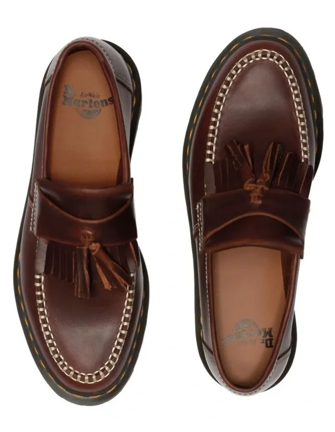Dr Martens Adrian Ben Tassle Loafer in Butterscotch Orleans
