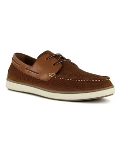Dune London Blaim Boat Shoe In Tan