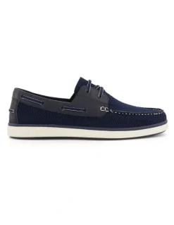 Dune London Blaim Boat Shoe In Navy