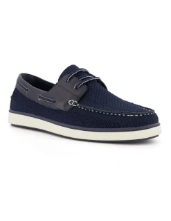 Dune London Blaim Boat Shoe In Navy