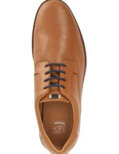 Dune London Bow Lace-Up Shoe in Tan
