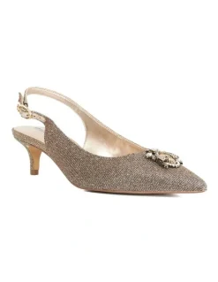 Dune London Context Bug Detail Slingback In Bronze