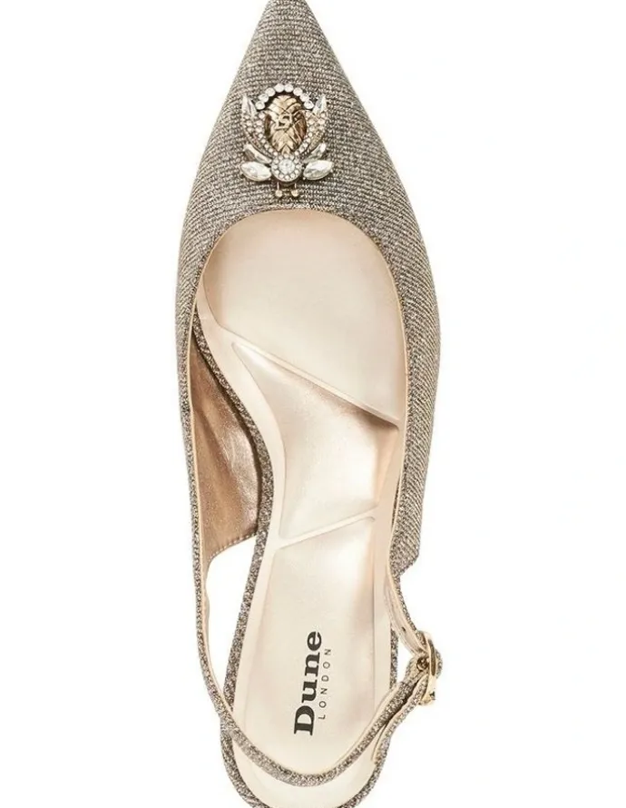 Dune London Context Bug Detail Slingback In Bronze