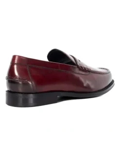 Dune London Samson Loafer in Burgundy Red