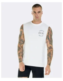 DVNT Counter-Culture Badge Tank in White