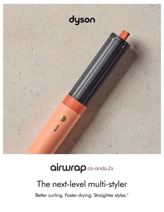 Dyson Airwrap Co-anda 2x Multi-Styler And Dryer in Amber Silk/Pink Champagne