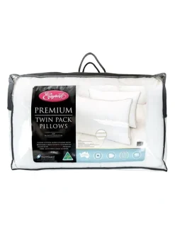 Easy Rest Premium Gusseted Pillow Twin Pack in White