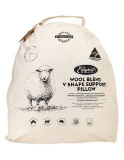 Easy Rest V-Shape Woolblend Pillow in White