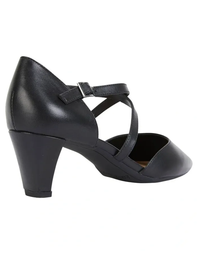 Easy Steps Addison Heeled Shoes in Black Glove
