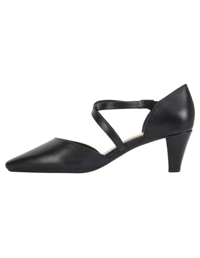 Easy Steps Addison Heeled Shoes in Black Glove
