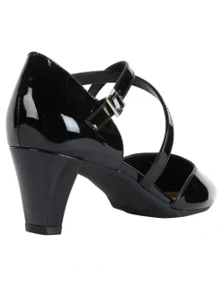 Easy Steps Adison Black Patent Heeled Shoes