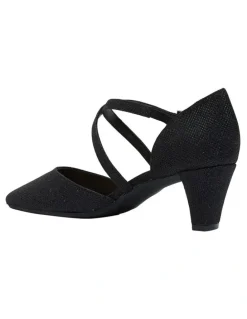 Easy Steps Adison Black Shimmer Heeled Shoes